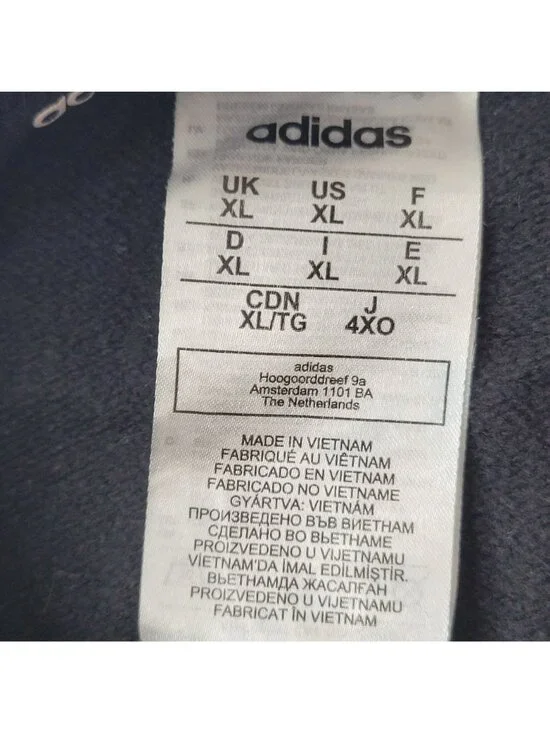 Adidas Center Logo Men's Black 3 Stripes Crew Neck Sweatshirt Size XL - Picture 10 of 10